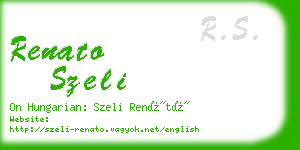 renato szeli business card